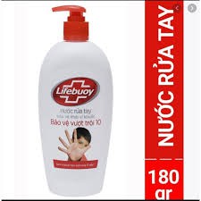 Nước rửa tay Lifebuoy bảo vệ vượt trội 10 180g