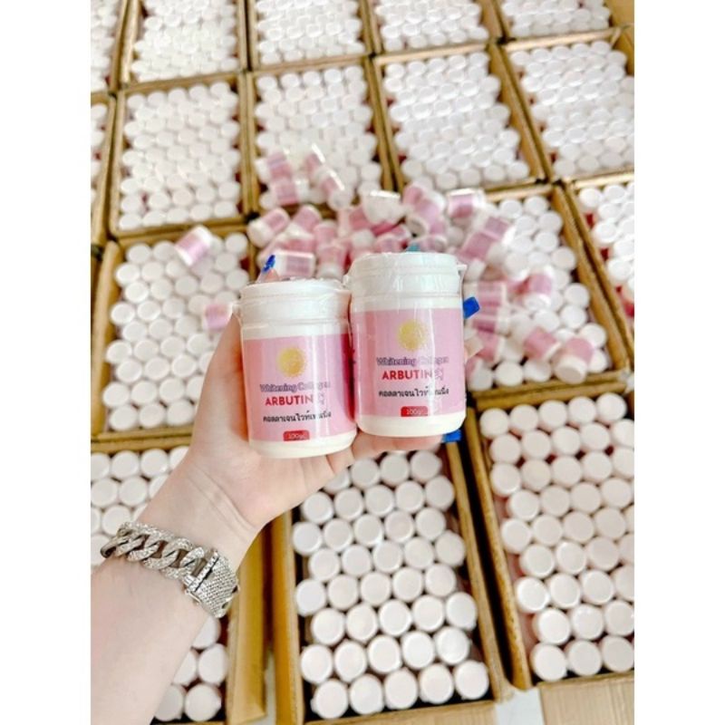 Kem kích trắng Abutine 3c3 hồng 250g