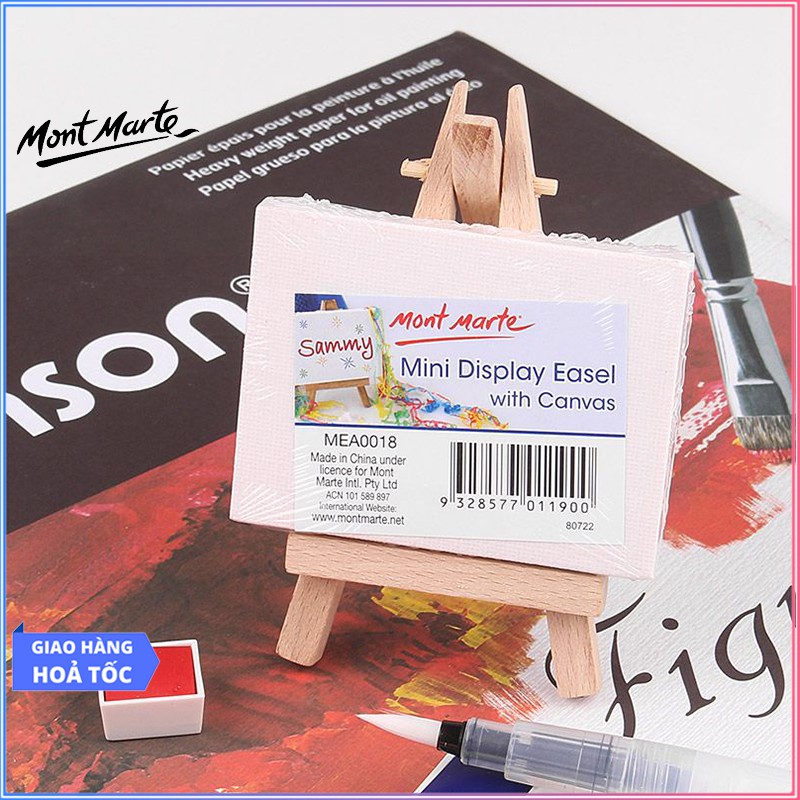Khung Canvas Mini 6x8cm Mont Marte Kèm Giá Đỡ - Mini Display Easel with Canvas Signature 6x8cm - MEA0018