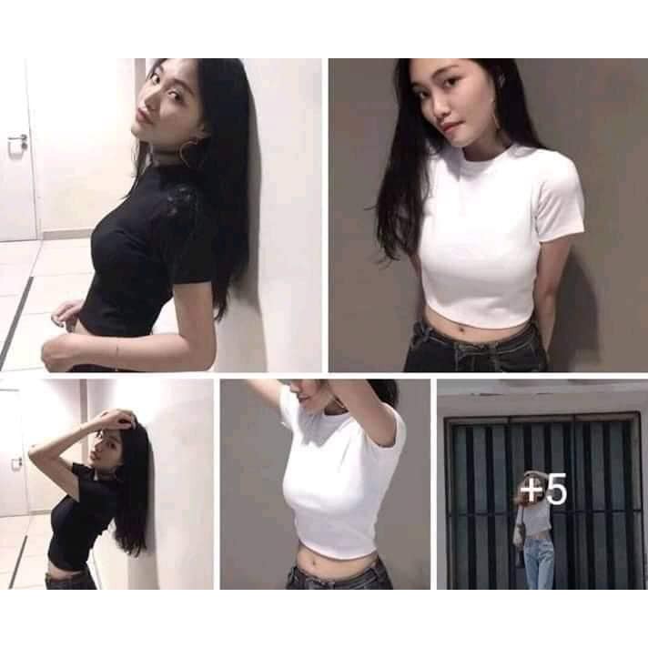 Áo croptop bo viền