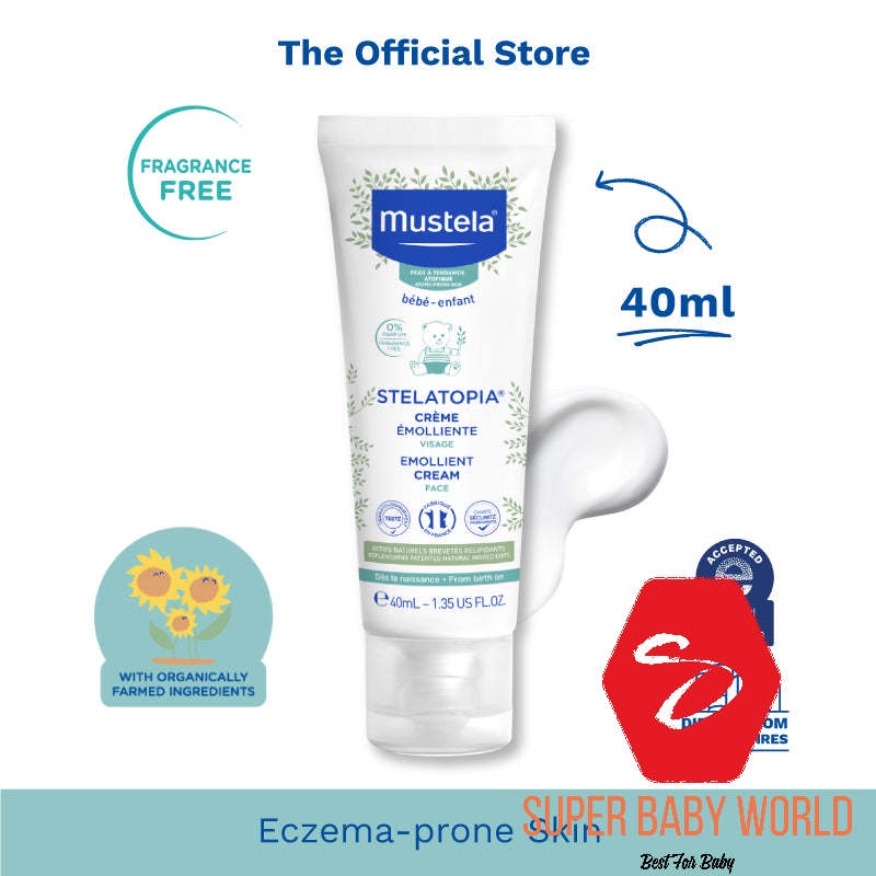 Kem Dưỡng Da Mặt Cho Em Bé Da Chàm Thể Tạng  Mustela Stelatopia Emollient Cream 40ml