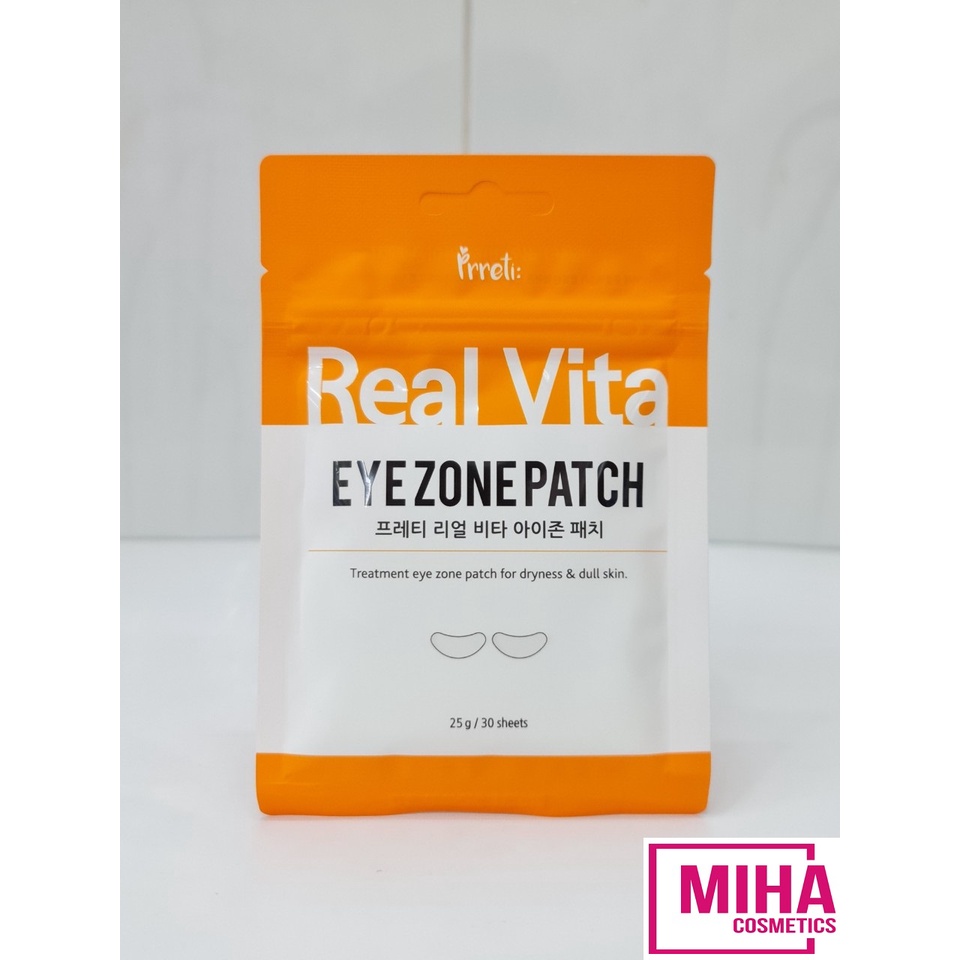 Mặt Nạ Mắt Làm Mờ Quầng Thâm Cải Thiện Nếp Nhăn Prreti Real Vita Eye Zone Patch 30 Miếng