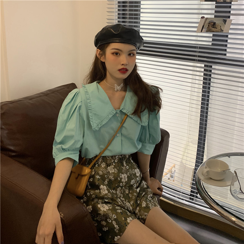 Set áo kiểu + quần short in họa tiết thời trang mùa hè dễ phối đồ | BigBuy360 - bigbuy360.vn