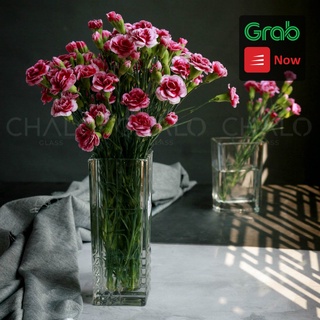 Bình hoa thuỷ tinh vuông Bormioli Rocco Duelmilla - 23cm x 9cm - 331059