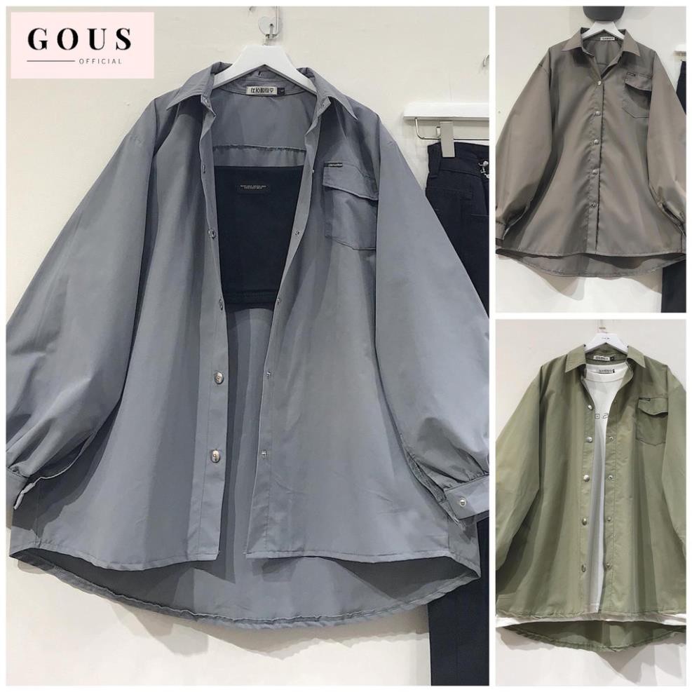 Áo sơ mi MACLI nút bấm form rộng- 1738 - Gous Official ྇