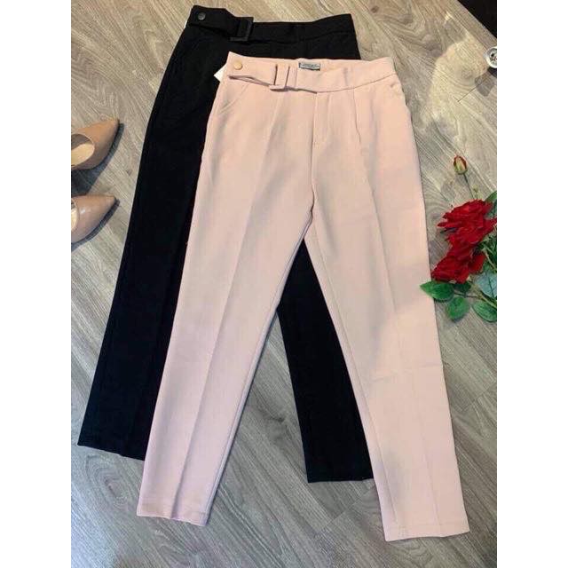 Quần baggy vải phong cách hàn quốc đai vuông vitex