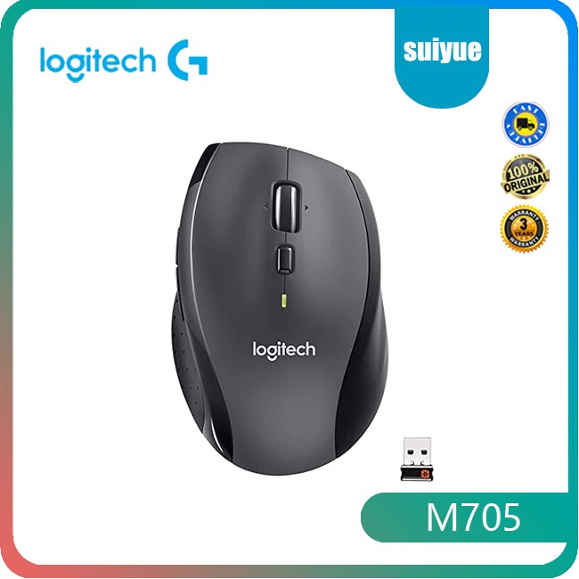 Logitech M705 wireless mouse laser mouse with 2.4GHz wireless laser 1000 dpi for PC / Laptop Windows