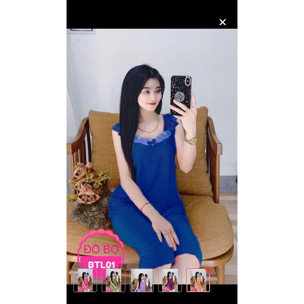 ĐỒ BỘ NGỦ THUN LẠNH LỬNG CÁNH TIÊN RFEESIZE PHỐI REN SEXY 45-60KG TÙY CHIỀU CAO | BigBuy360 - bigbuy360.vn