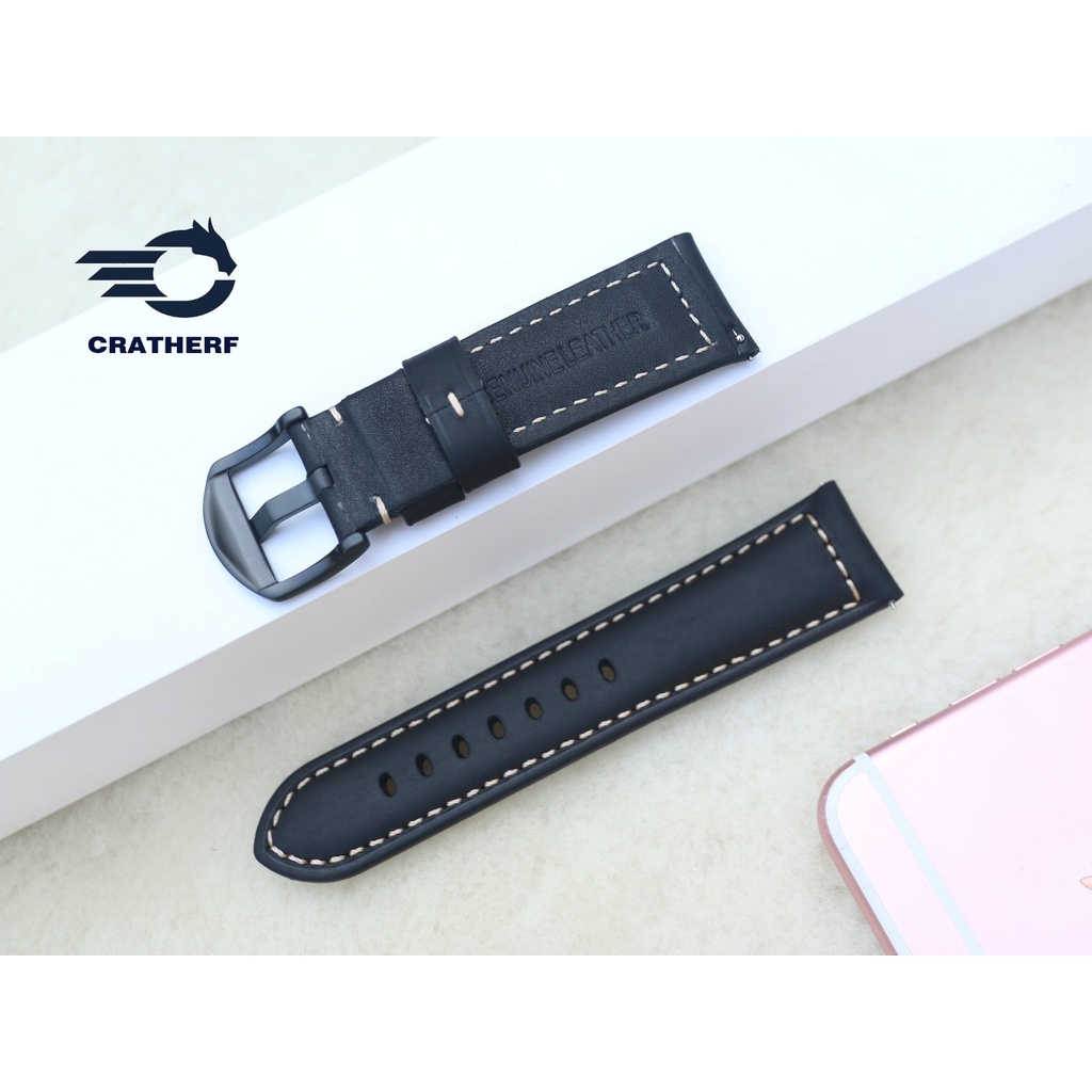 Dây Da Đồng Hồ Da Bò Sáp Vintage, Dây đeo bằng da chốt Thông Minh thay thế Các Loại Swatch