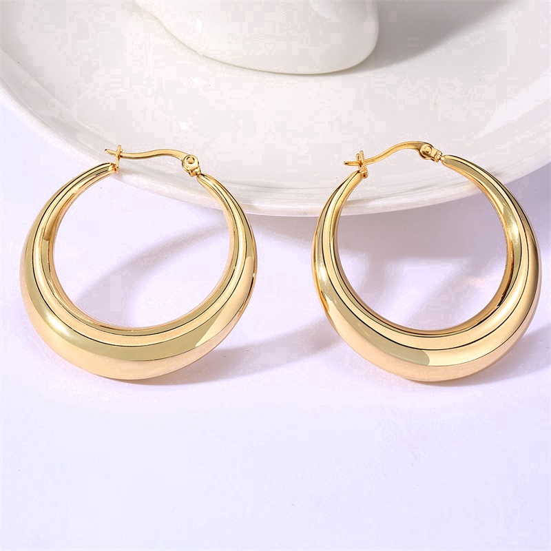 Vnox Đôi khuyên tai hình vòng lớn dành cho nữ