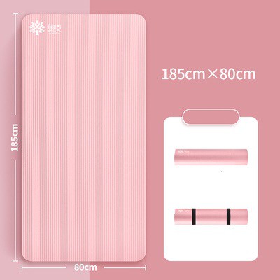 Thảm Tập Yoga, Gym Dày 15mm Chống Trơn Trượt - Tặng Kèm Dây Buộc
