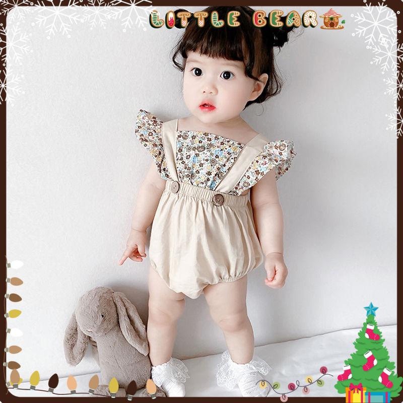 Body Yếm Hoa Dễ Thương Hàng Quảng Châu Loại 1 Chất Đẹp Cho Bé Gái (Size 7-15 kg) - Little Bear