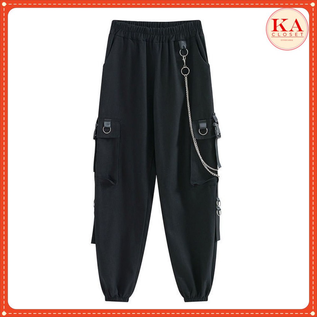 Quần xích khuy cài KA 💖FREESHIP💖 Quần kaki phong cách cá tính