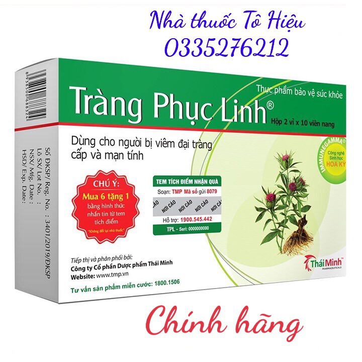 TRÀNG PHỤC LINH (Tem tích điểm 6 tặng 1 - Chính hãng), Dùng cho người viêm đại tràng cấp và mãn tính | BigBuy360 - bigbuy360.vn