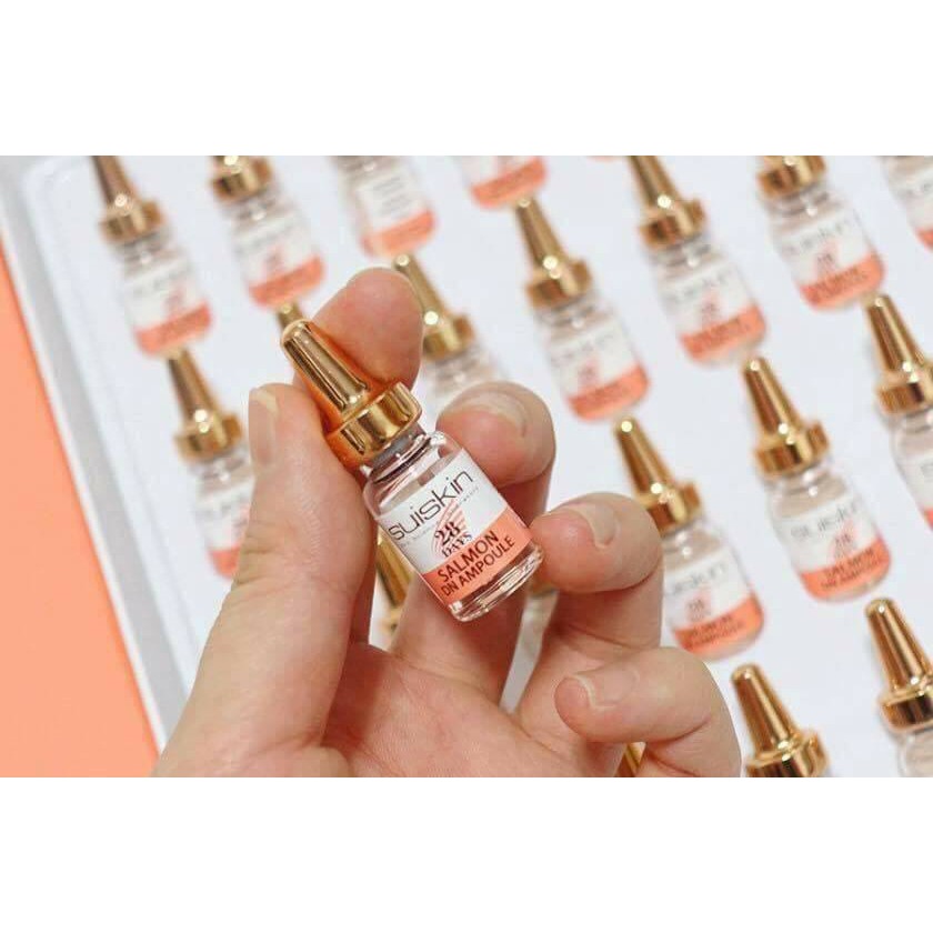 Set 7 ống Tinh chất Tế bào gốc từ DNA trứng cá hồi Suiskin Salmon DN Ampoule 2ml_Special Kit