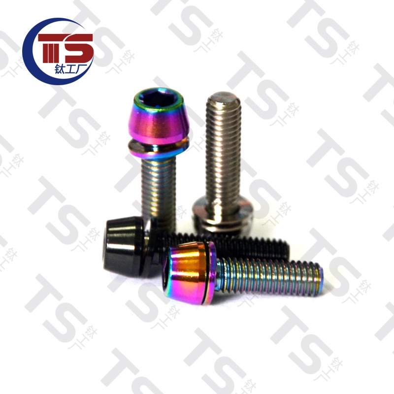 Ốc Vít Ống Đứng Bằng Hợp Kim Titan M5 M5 * 16/18mm Không Bị Ngã Chuyên Dụng Gắn Tay Lái Xe Đạp