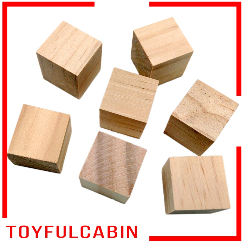 Bộ 20 Khối Gỗ Vuông 20mm Tự Vẽ Đồ Thủ Công