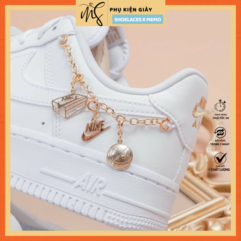 Phụ Kiện Trang Trí Giày AF1 Lucky Charms- Chuỗi vòng trang trí NK Jordan mạ vàng cá tính