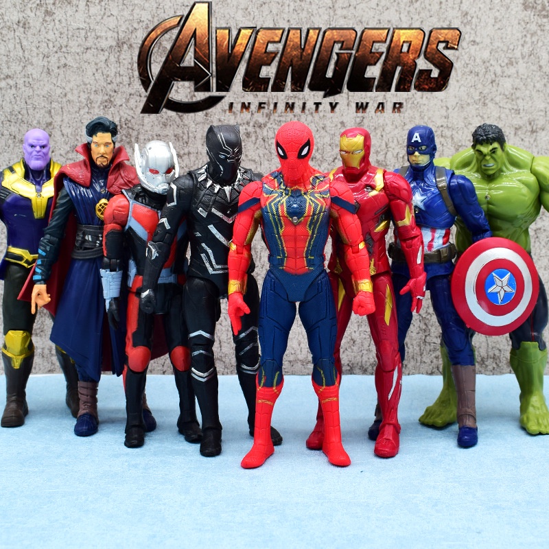 MH18 Mô Hình Các Siêu Anh Hùng Marvel Thor Thanos Spider man Iron man Deadpool Hulk Captain America Doctor Strange