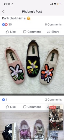 Combo giầy bé 4 đôi