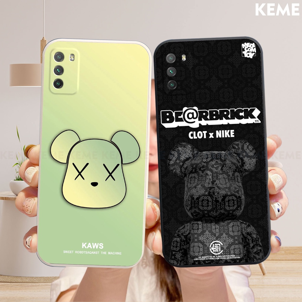 Ốp lưng Xiaomi Poco M3 in hình Kaws và bearbrick