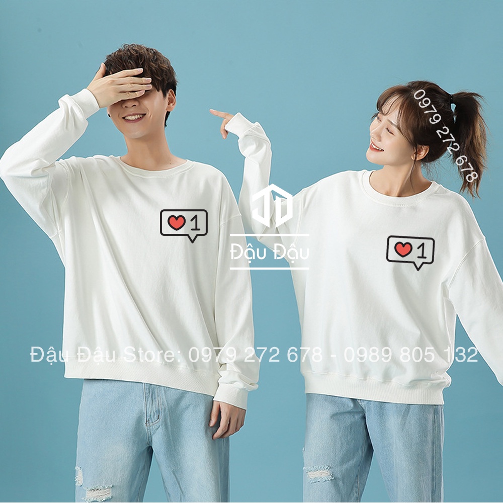 ÁO NỈ THU ĐÔNG TÌNH YÊU BÊN NHAU CHẤT DÀY ĐẸP