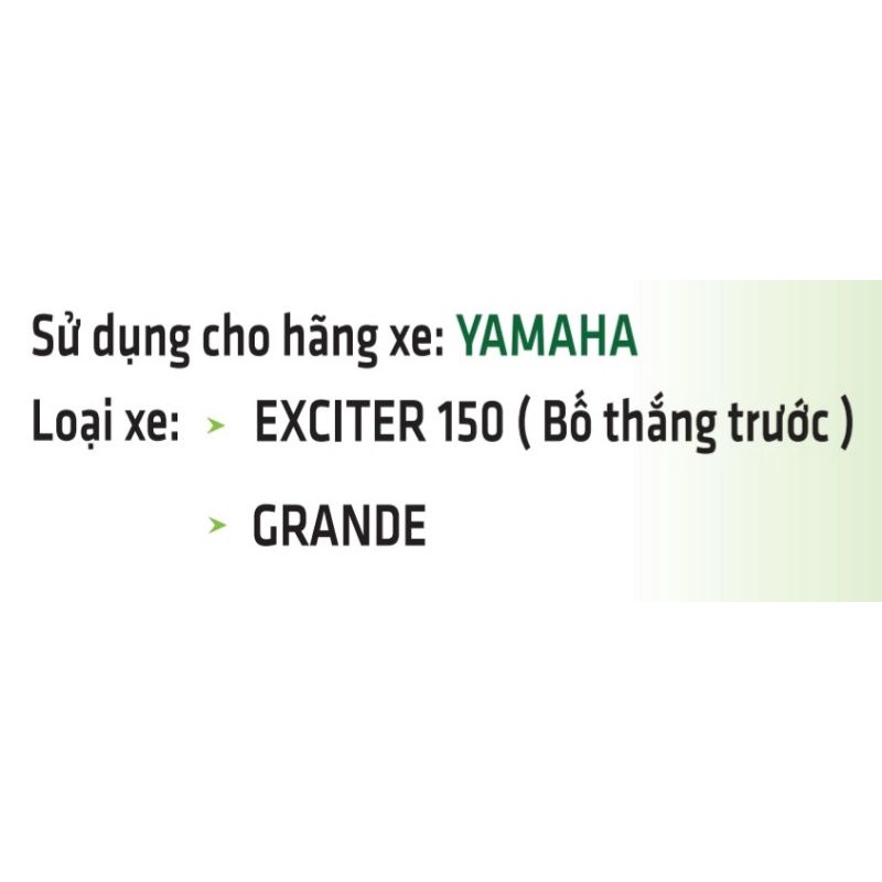 Má phanh. Bố thắng đĩa trước cho Exciter 150, Grande, Sirius Fi, Nvx 125-155, Fz 150, sp siêu nét, thông số chuẩn zin