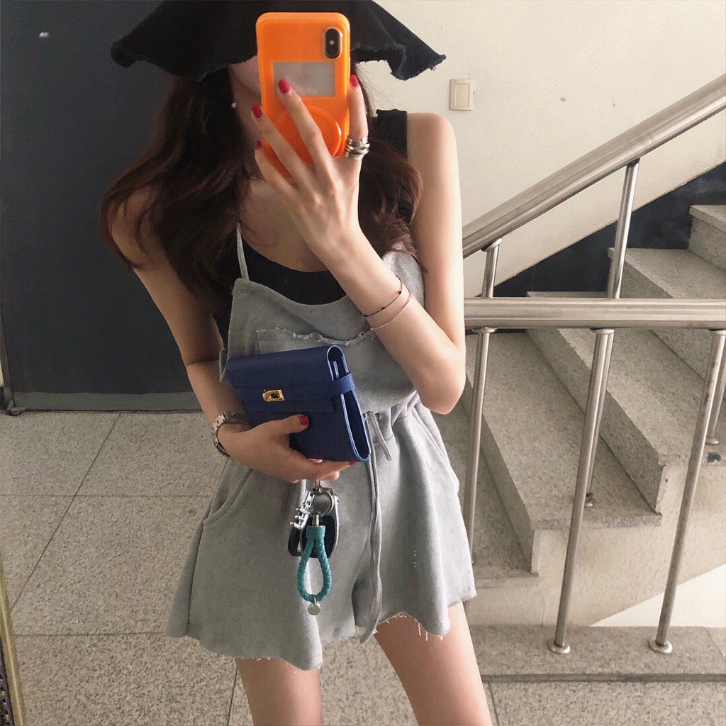 👗👗Quần Yếm Ngắn Ống Rộng Phong Cách Hàn Quốc Cho Nữ