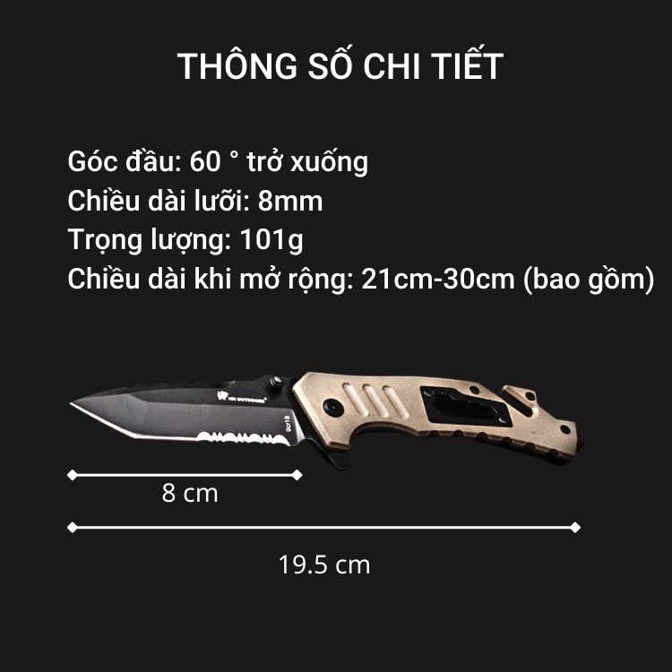 Hx outdoors ZD-016 dao gấp dao bỏ túi EDC chiến thuật sinh tồn đa năng