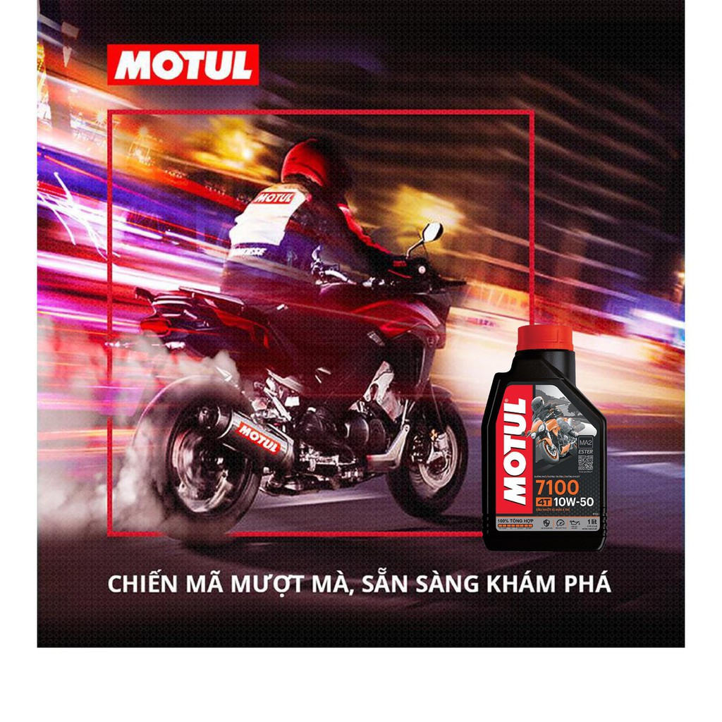 Dầu Nhớt Xe Máy 4 Thì Motul 7100 4T 10W50 MA2 (100% Tổng Hợp - Ester) 1 Lít – Hàng Chính Hãng – DV AUTOMART