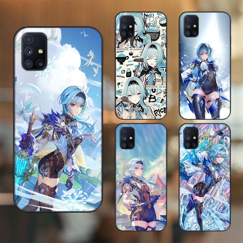 Ốp lưng Samsung M51 viền đen in hình Eula Genshin Impact