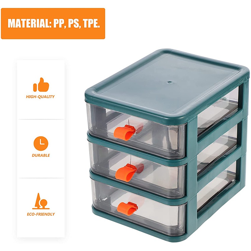 Tủ nhựa 3 ngăn kéo đựng đồ dùng để bàn tiện dụng