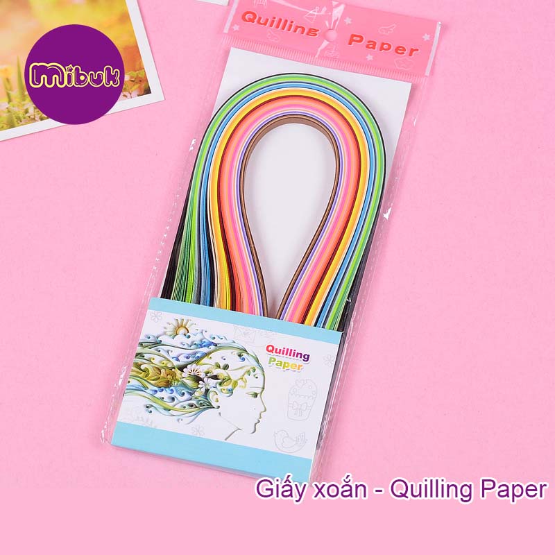Giấy xoắn Quiling Paper 33 màu rộng 3mm, 5mm, 10mm Art Wood Card & Gifts