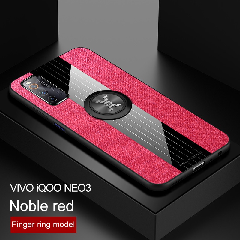 Ốp Điện Thoại Silicon Siêu Mỏng Có Giá Đỡ Nhẫn Cho Vivo Nex 3 / Iqoo Neo 3 Z1 Z1X