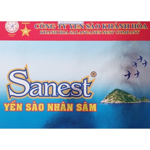 Nước yến sanest với nhân sâm hộp 6 hũ 70ml-PP Sâm Yến Thái An