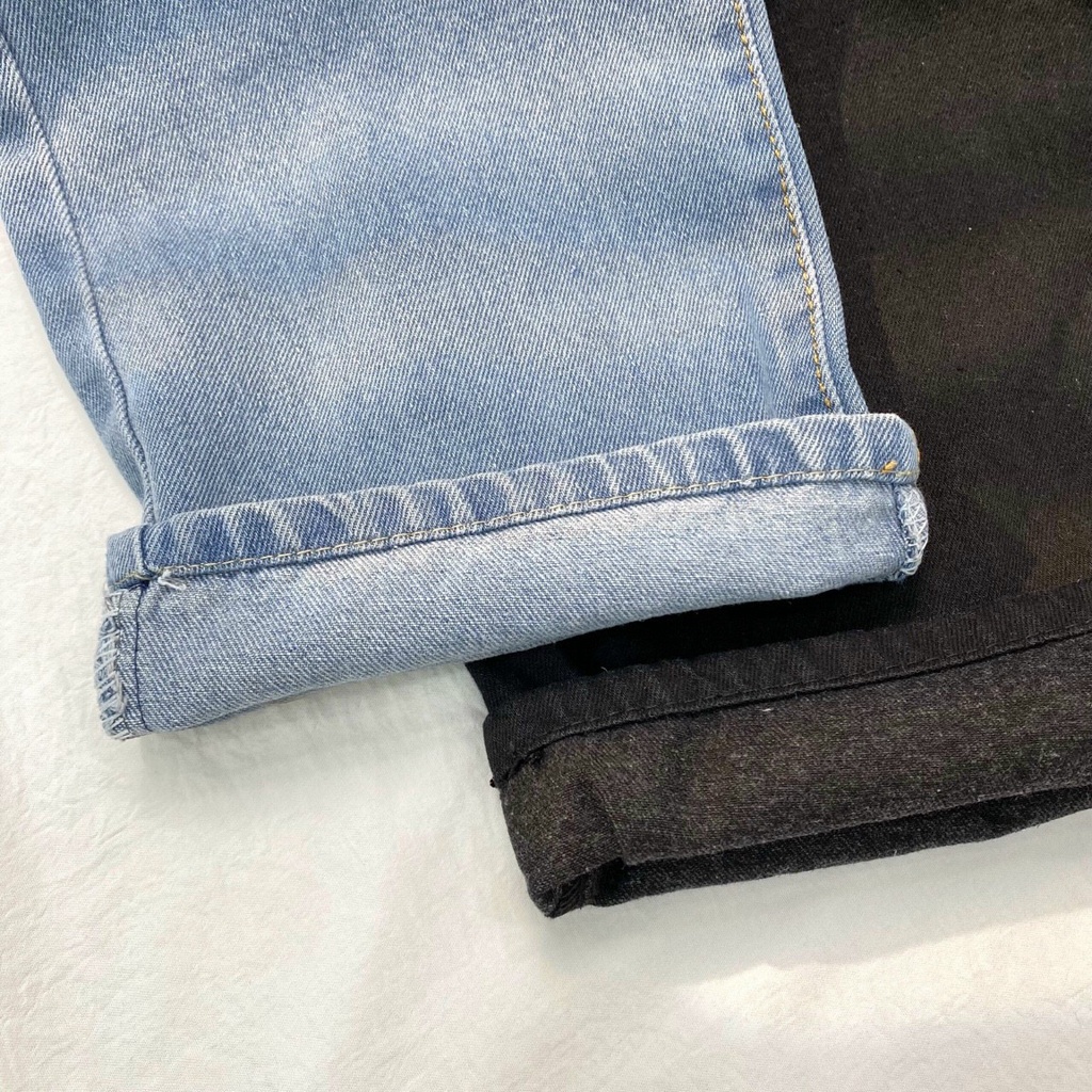 Quần Jean Ống Rộng Nữ KIA JAMIE Có 2 Cúc Cạp Cao Thiết Kế Dáng Belt Phong Cách Hàn Mặc Tôn Dáng Ulzzang (Ảnh Thật)
