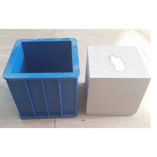 [Bán sỉ lẻ] Khuôn đúc mẫu bê tông lập phương bằng nhựa 150x150x150mm màu xanh