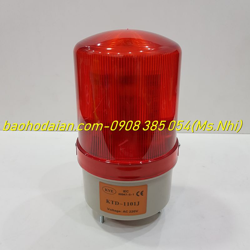 Đèn Xoay Báo Hiệu Có Còi Hú KTD 220V - 1101J