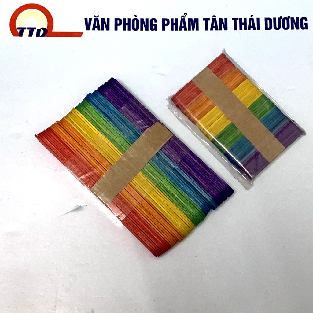 Que Kem Bằng Gỗ Nhiều Màu - Làm Đồ Thủ Công - Trang Trí