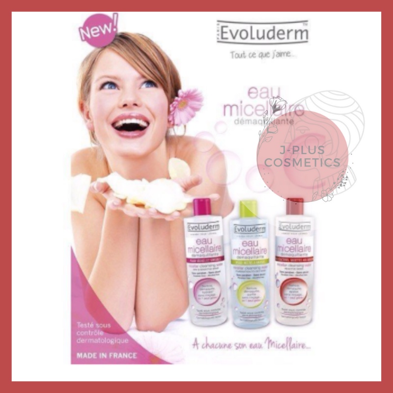 [Evoluderm] Nước Tẩy Trang Evoluderm Eau Micellaire - Pháp