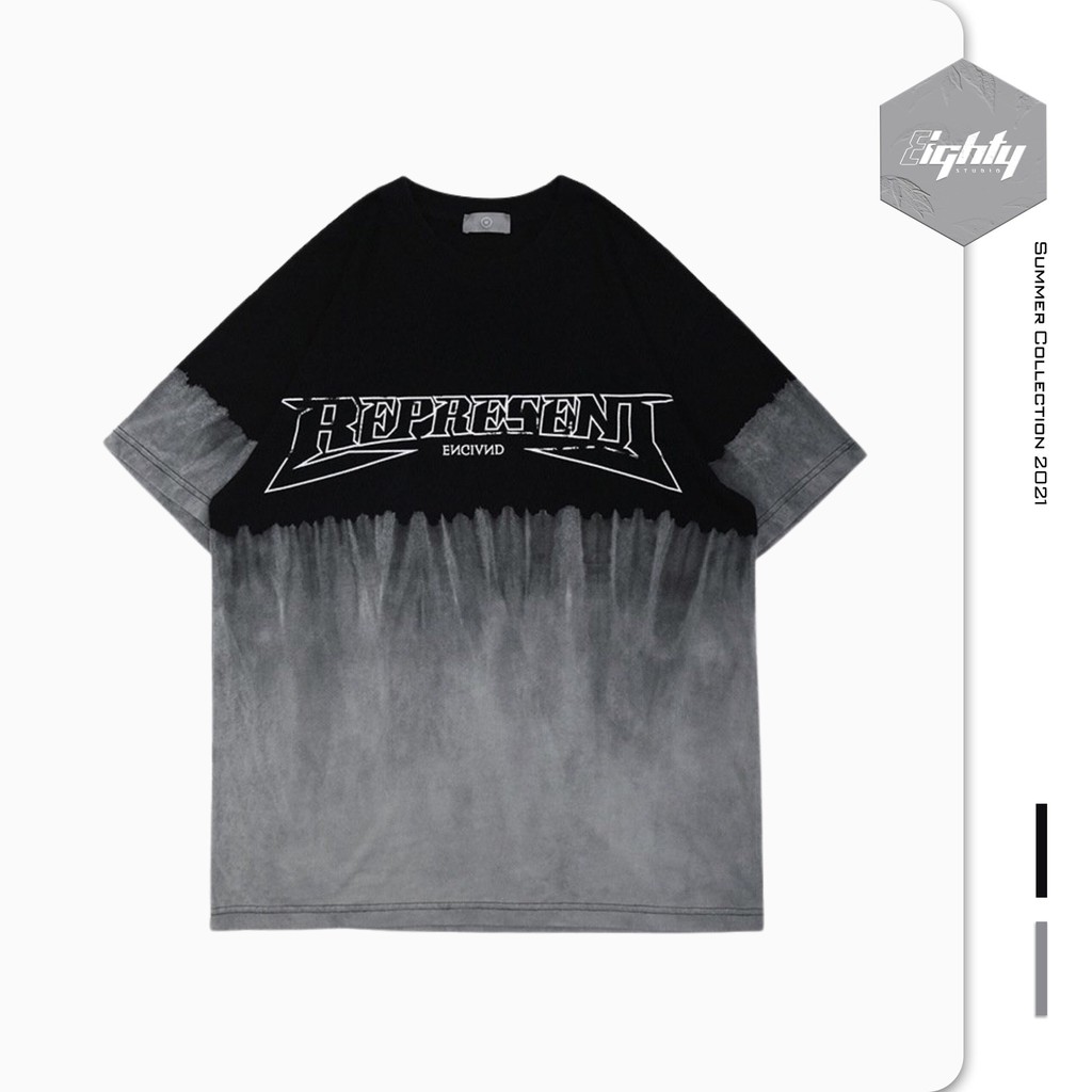 Áo Thun Nam Nữ Cao Cấp, Áo Phông Dáng Rộng Loang In Hình Phong Cách Hàn Quốc REPRESENT by 8IGHTY STUDIO 2021 | BigBuy360 - bigbuy360.vn