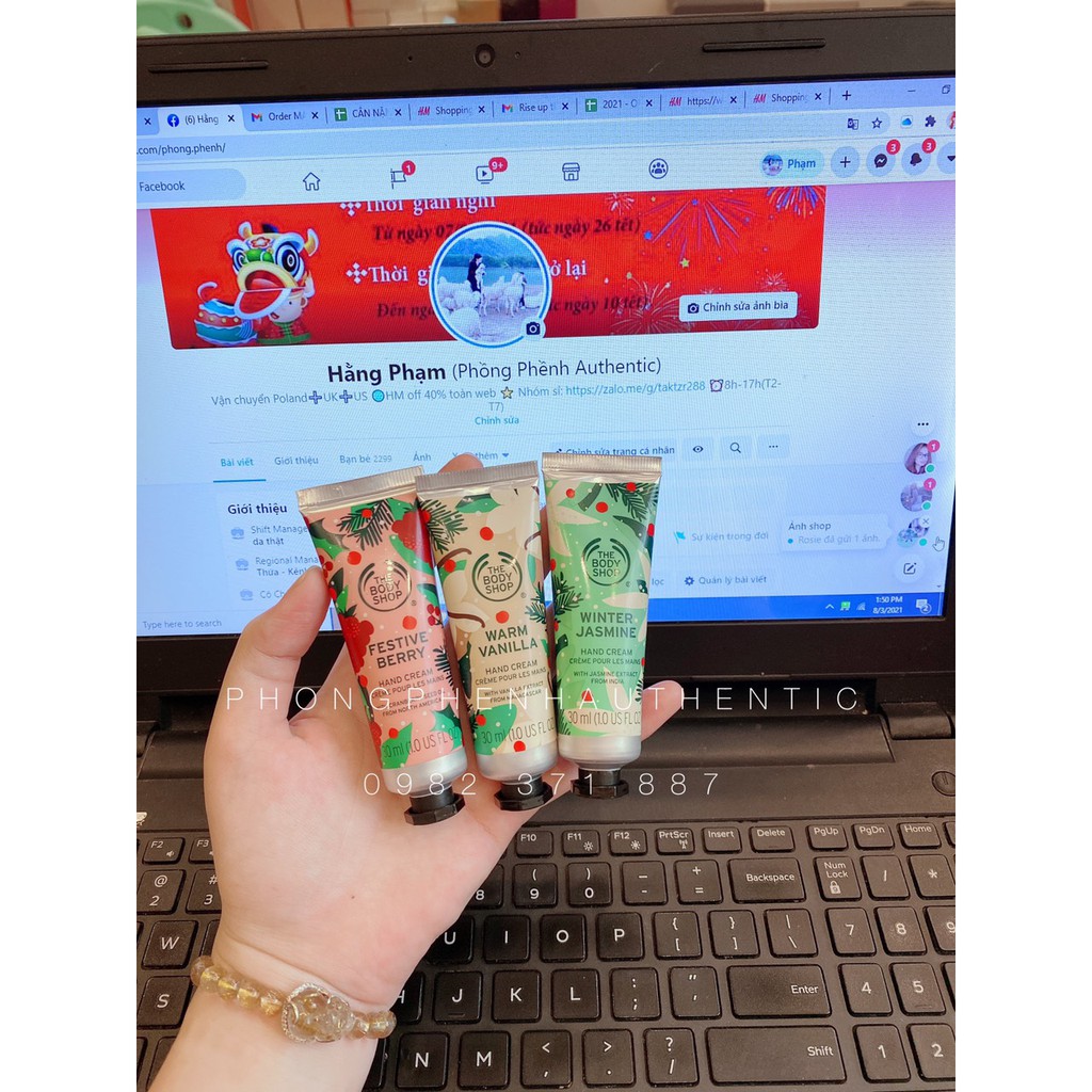 [SẴN] Kem dưỡng da tay The Body Shop các mùi mua sale