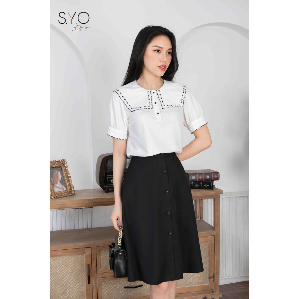 Chân váy Xòe nẹp đính cúc SYO V2820024 | BigBuy360 - bigbuy360.vn