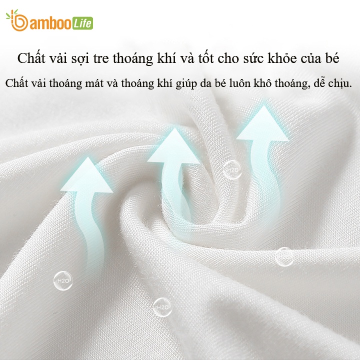 Bộ quần áo dài tay trẻ em sợi tre Bamboo Life BL104 body hình họa tiết xinh cho bé