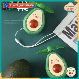 Quạt mini cầm tay hình quả bơ siêu dễ thương ( có ảnh thật )
