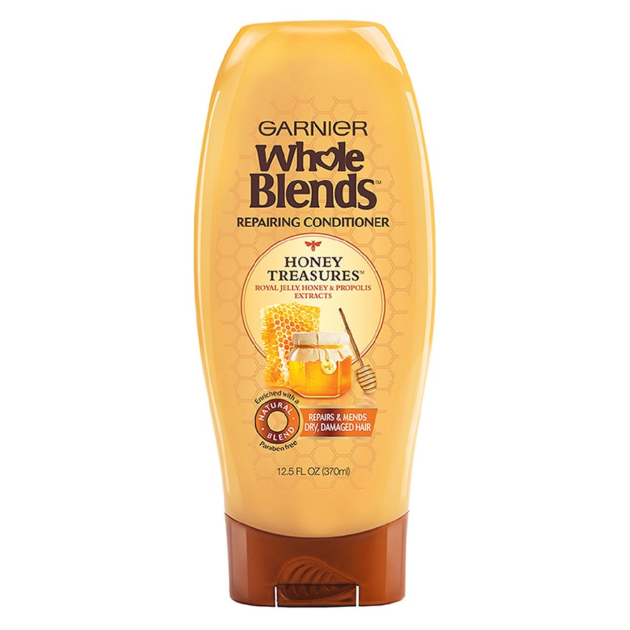 Dầu xả cho tóc hư tổn Garnier Hair Care Whole Blends Repairing Honey Treasures Conditioner 370ml/500ml/650ml (Mỹ)