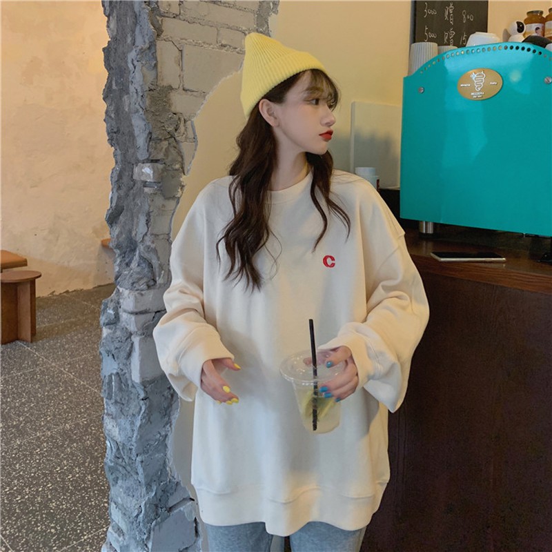 Áo sweater nữ form rộng dài oversize vải nỉ,  chất đẹp giá rẻ không xù lông order quảng châu BST  unisex  2020 | BigBuy360 - bigbuy360.vn