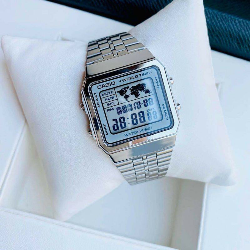 Đồng hồ nam dây thép chính hãng cao cấp giá rẻ Casio A500WA-7