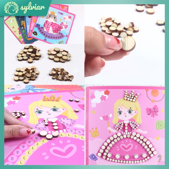 Bộ Tranh Đính Đá Mini DIY Họa Tiết Hoạt Hình Bằng Gỗ Dùng Để Trang Trí