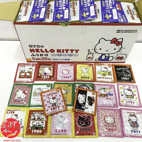 Gia vị rắc cơm Hello Kitty Nhật 20 gói nhỏ cho bé ăn dặm (hsd: 10/2022)